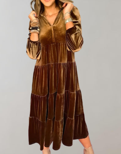 Levoire | Robe En Velours À Encolure En V