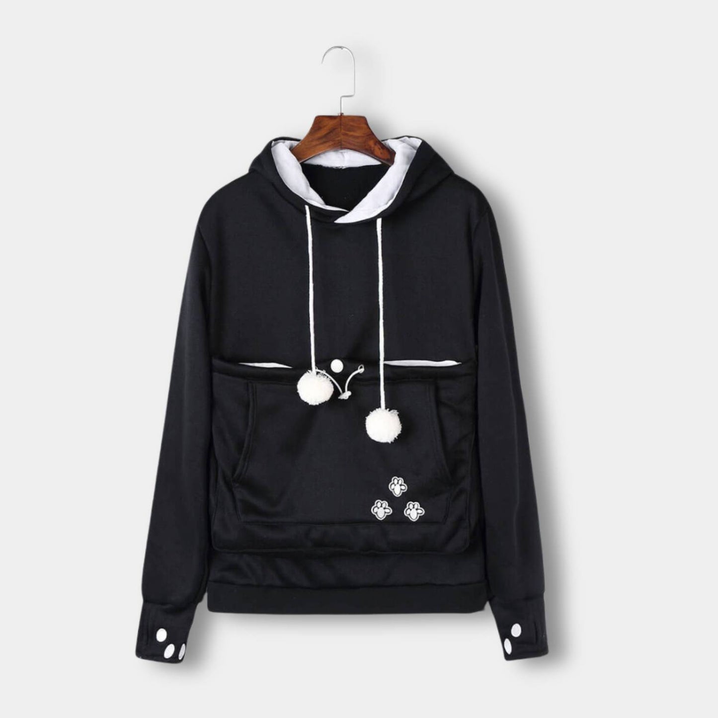 Levoire | Sweat-Shirt À Manches Longues Avec Capuche Pour Animaux Noir