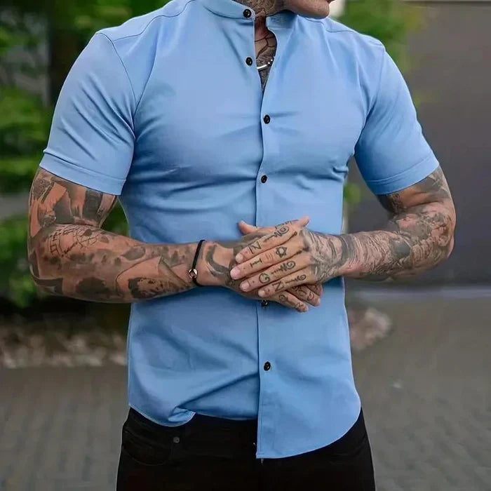 Levoire | Chemise À Manches Courtes Pastores Bleu clair