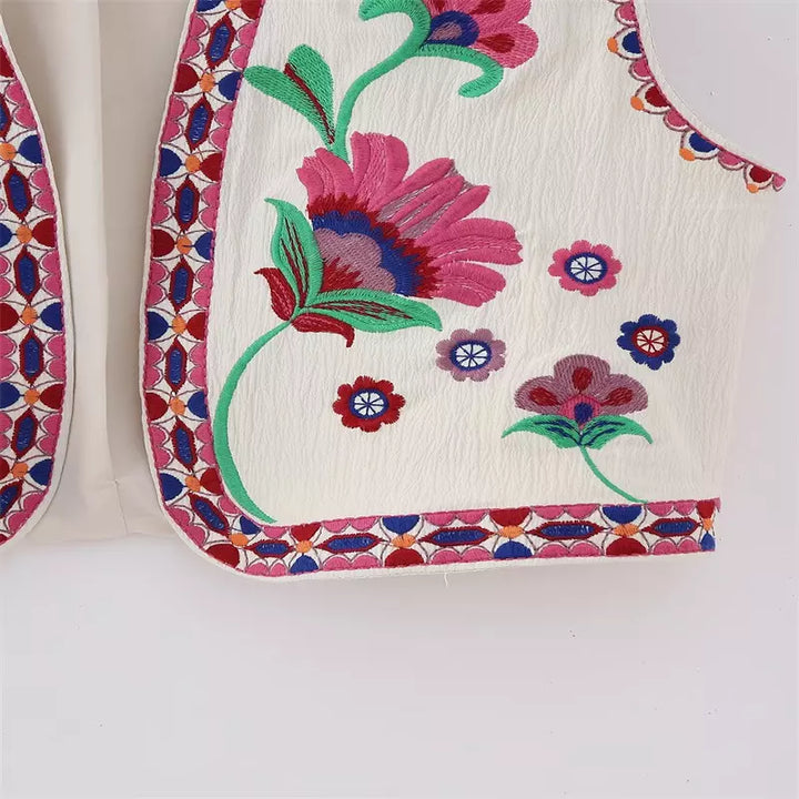 Levoire | Gilet À Fleurs Brodé