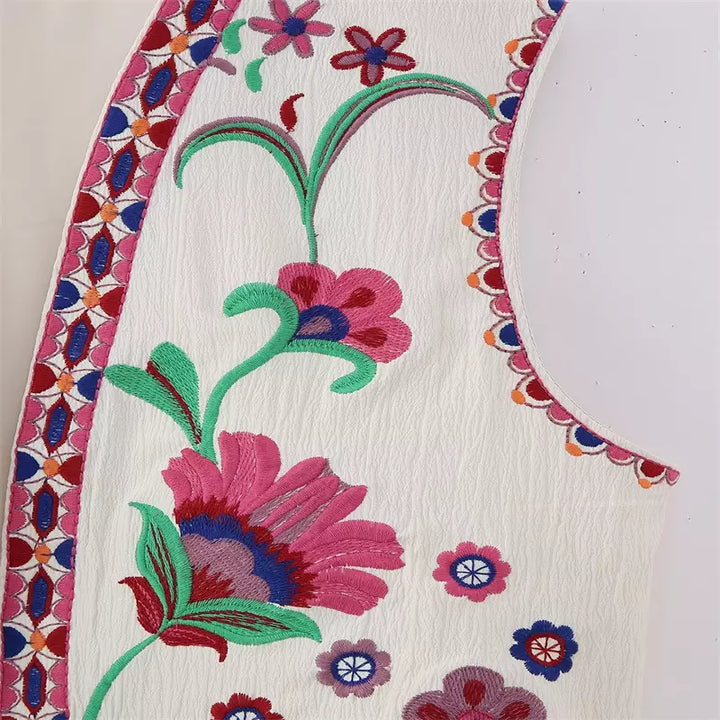 Levoire | Gilet À Fleurs Brodé