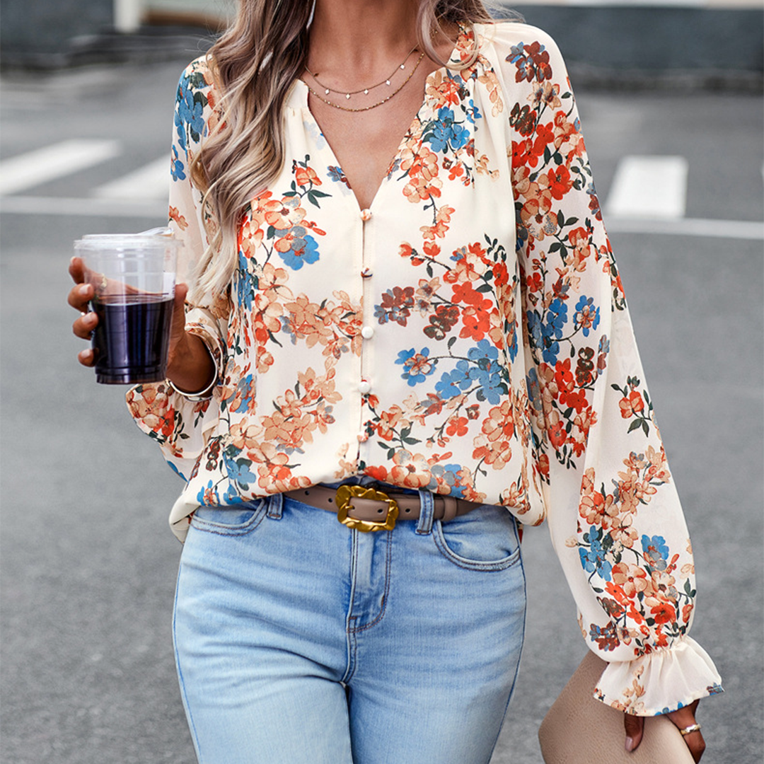Levoire | Blouse Elowise - Élégante Et Polyvalente Abricot