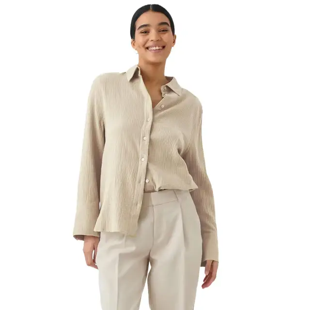 Levoire | Légère Chemise En Coton Agréable Abricot