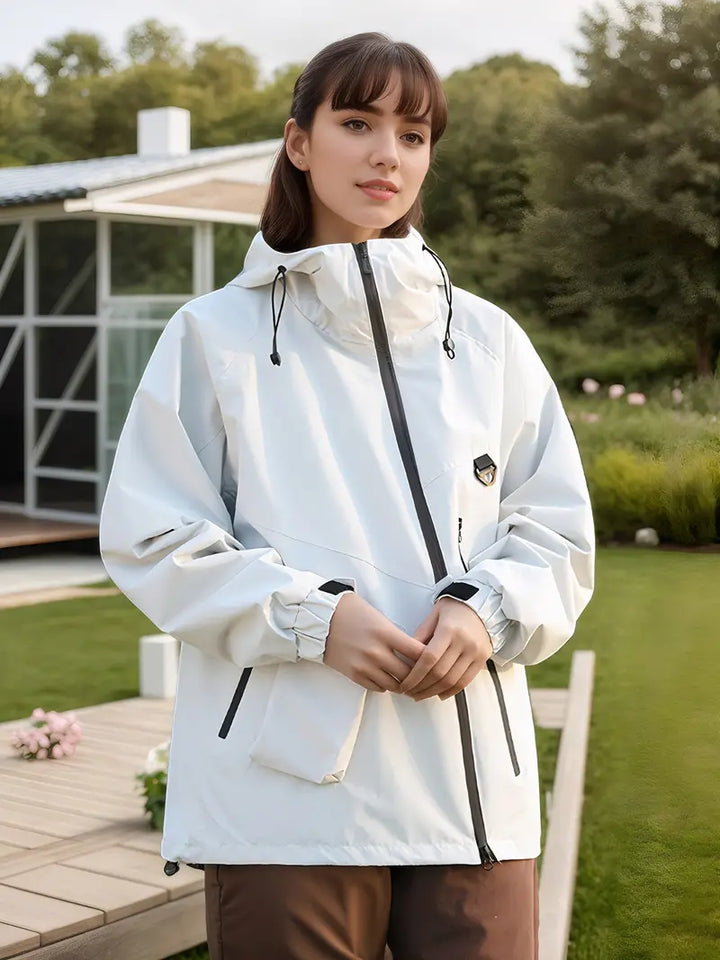 Levoire | Veste Coupe-Vent À Fermeture Éclair Biais Pour Femmes Mannetha Abricot