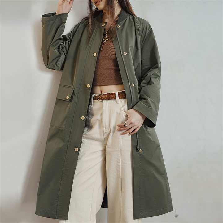 Levoire | Grande Taille Veste Coupe-Vent Au Style Utilitaire Vert