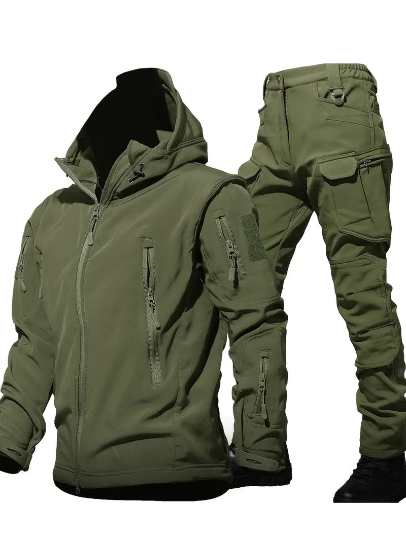 Levoire | Ensemble De Plein Air Élégant 2 Pièces Pour Hommes Vert olive