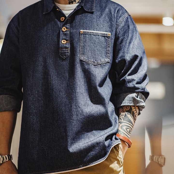 Levoire | Chemise En Denim Rétro Pour Un Confort Stylé