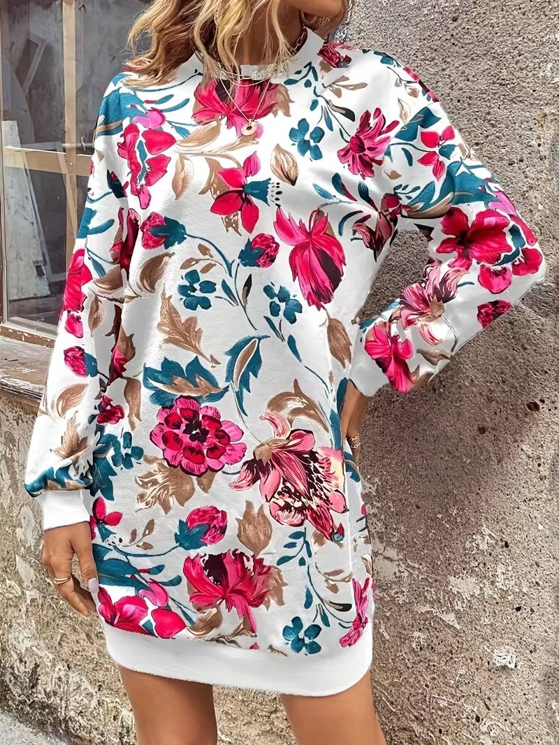 Levoire | Robe Vintage À Imprimé Floral Multicolore