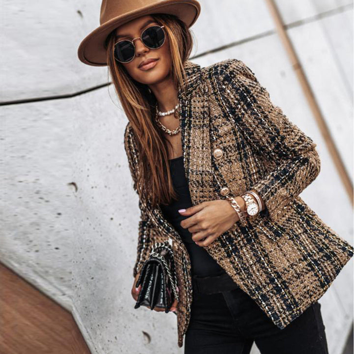 Levoire | Blazer Élégant Et Super Doux Avec Boutons Auburn