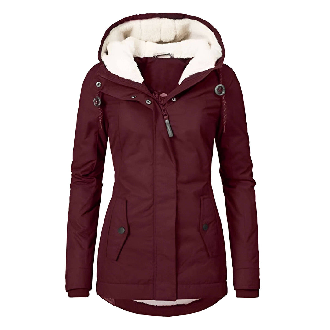 Levoire | Veste Satinée Avec Capuche Pour Femmes Marron