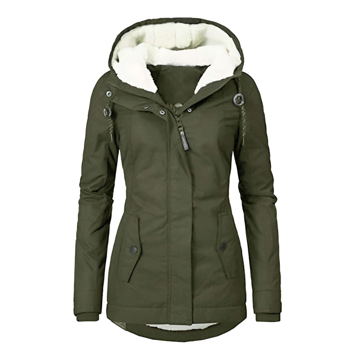 Levoire | Veste Satinée Avec Capuche Pour Femmes Vert