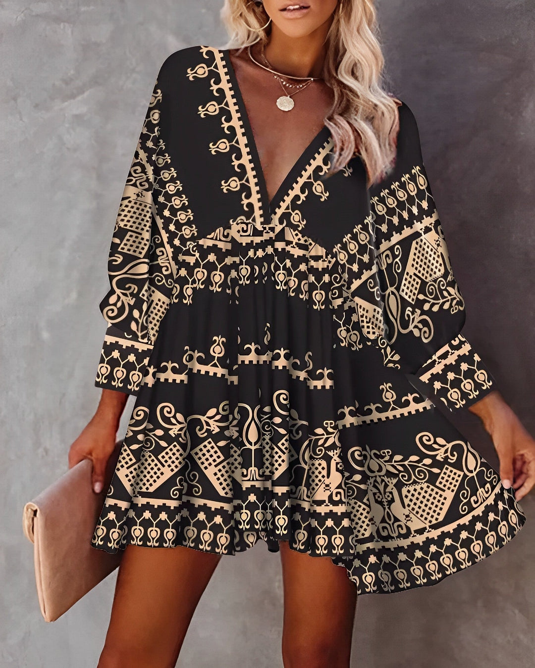 Levoire | Robe À Fleurs D'Été Pour Les Journées Ensoleillées Noir