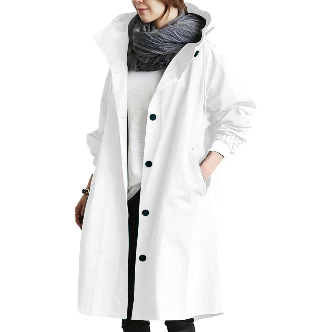 Levoire | Veste Tendance Col Montant Avec Boutons Blanc