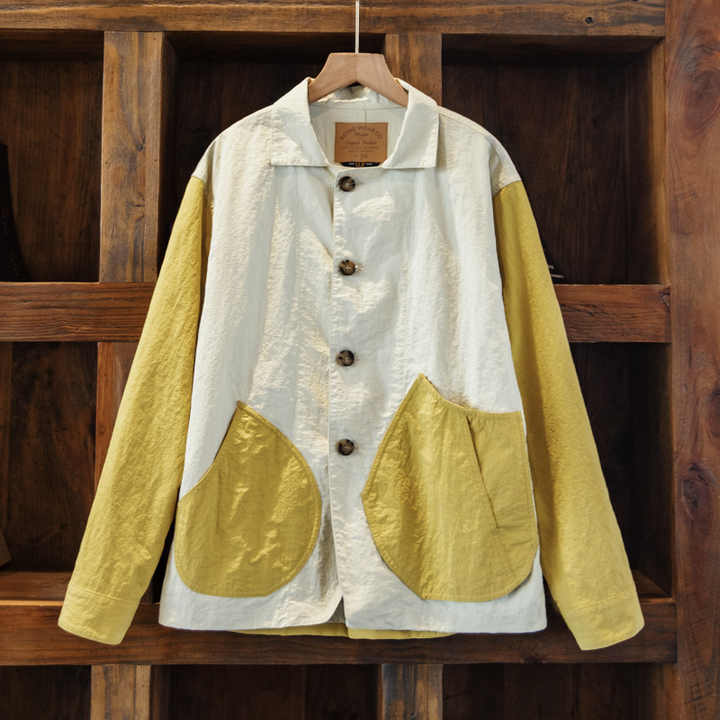 Levoire | Veste En Patchwork Vintage Avec Poches Asymétriques