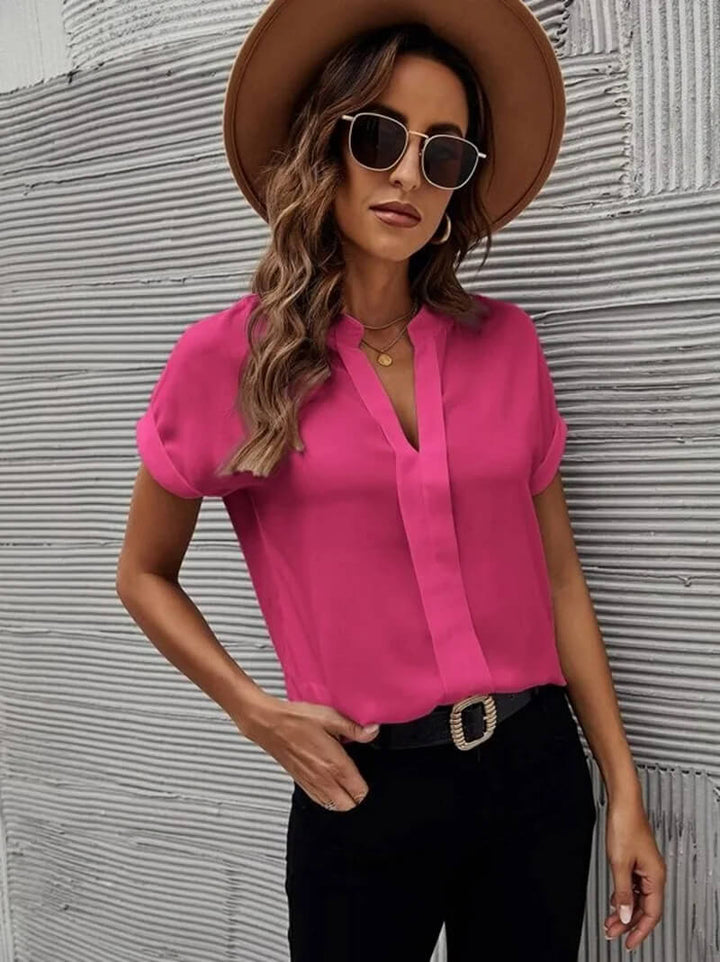 Levoire | Lssige Blouse Avec Col V Rosa