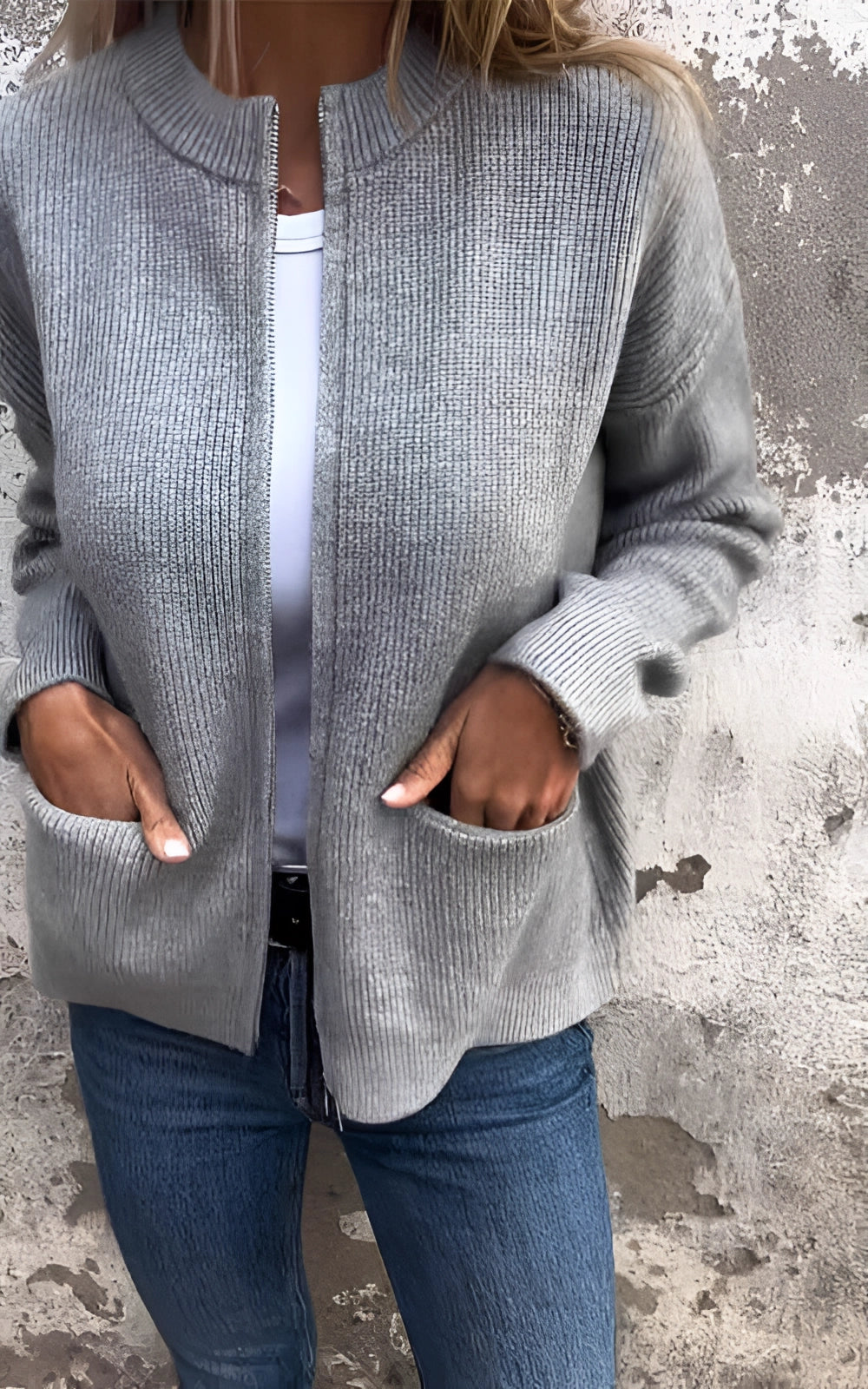 Levoire | Pull à manches longues avec poches Gris