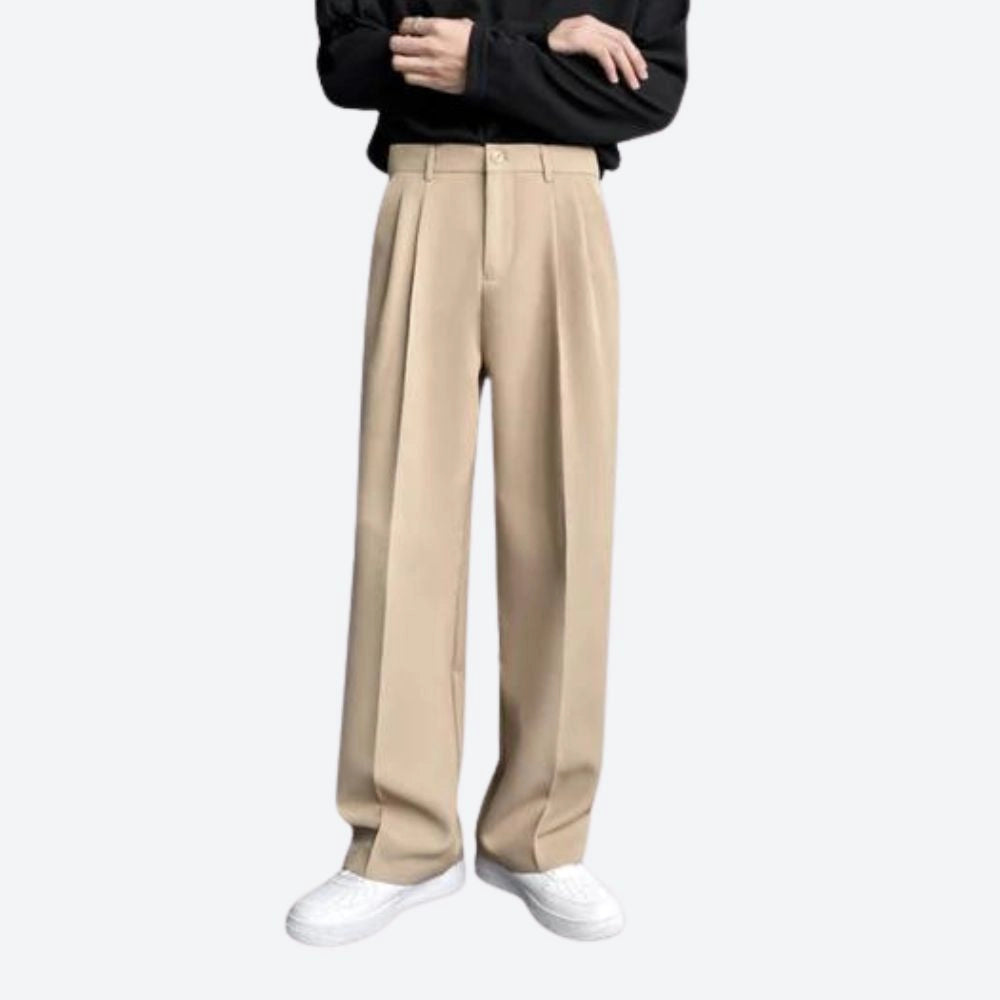 Levoire | Pantalons Taille Haute À Jambes Larges Beige