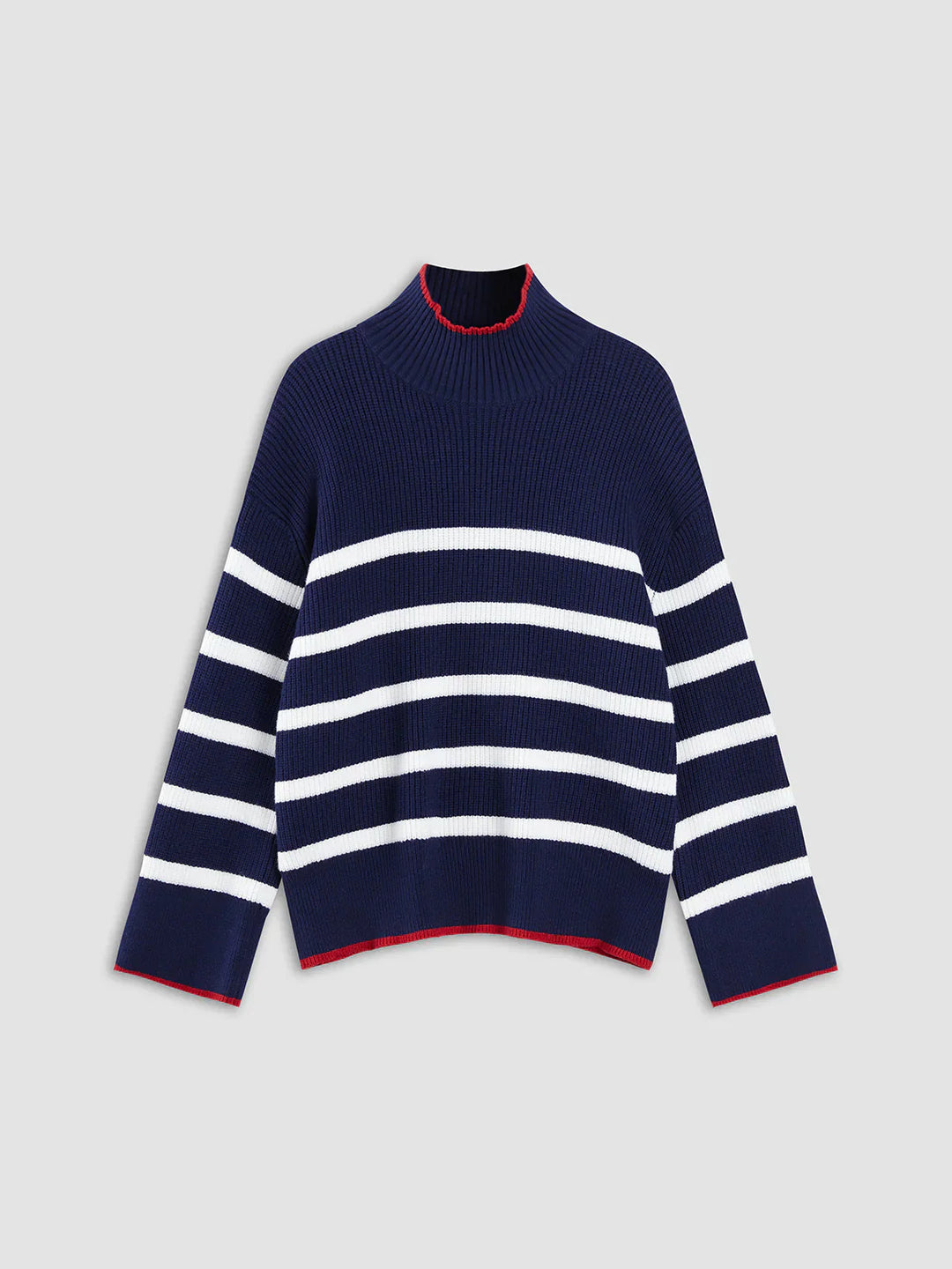 Levoire | Pull À Col Montant Rayé Merensininen