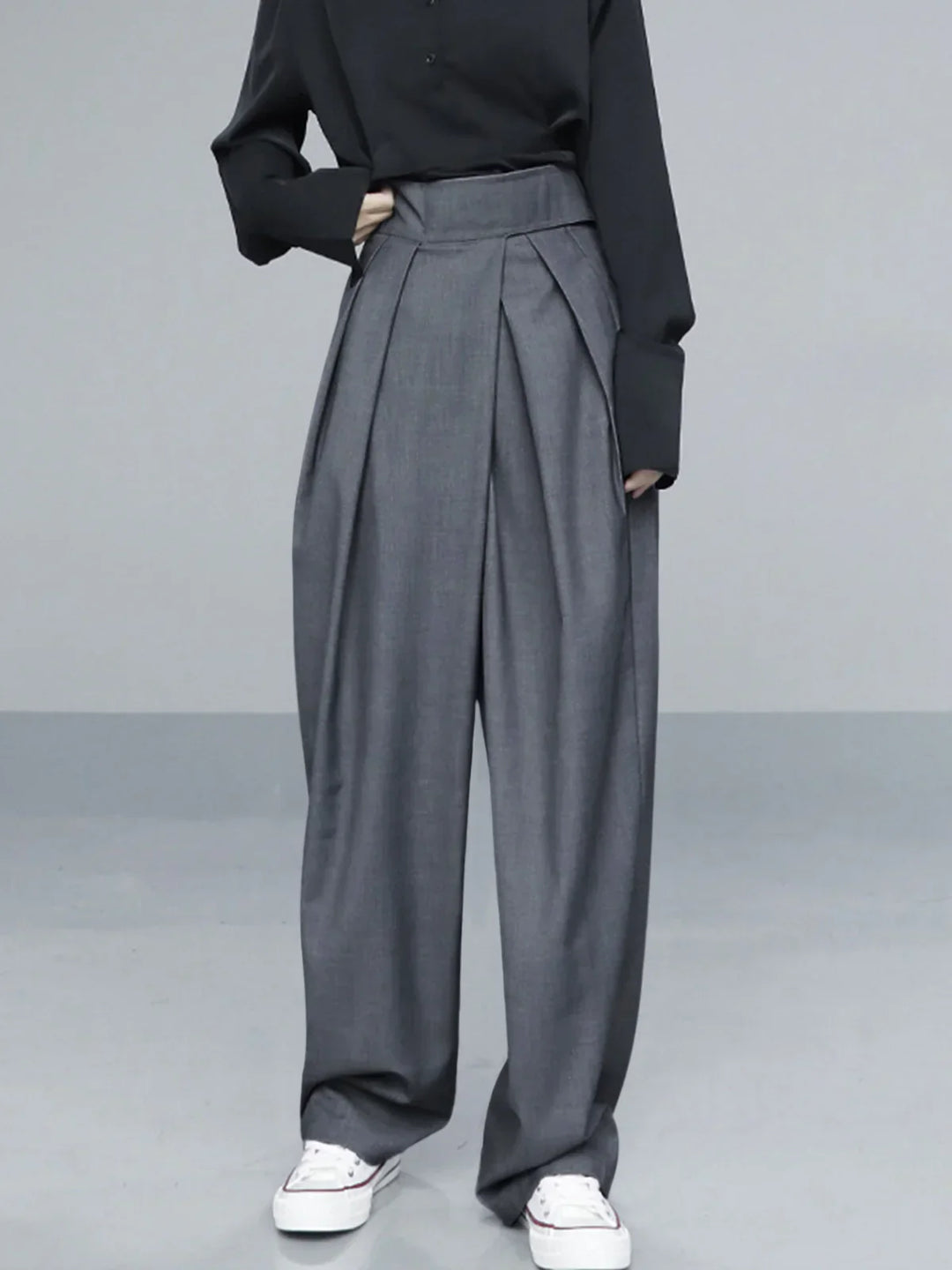 Levoire | Pantalon À Jambes Larges Avec Fermeture Gris