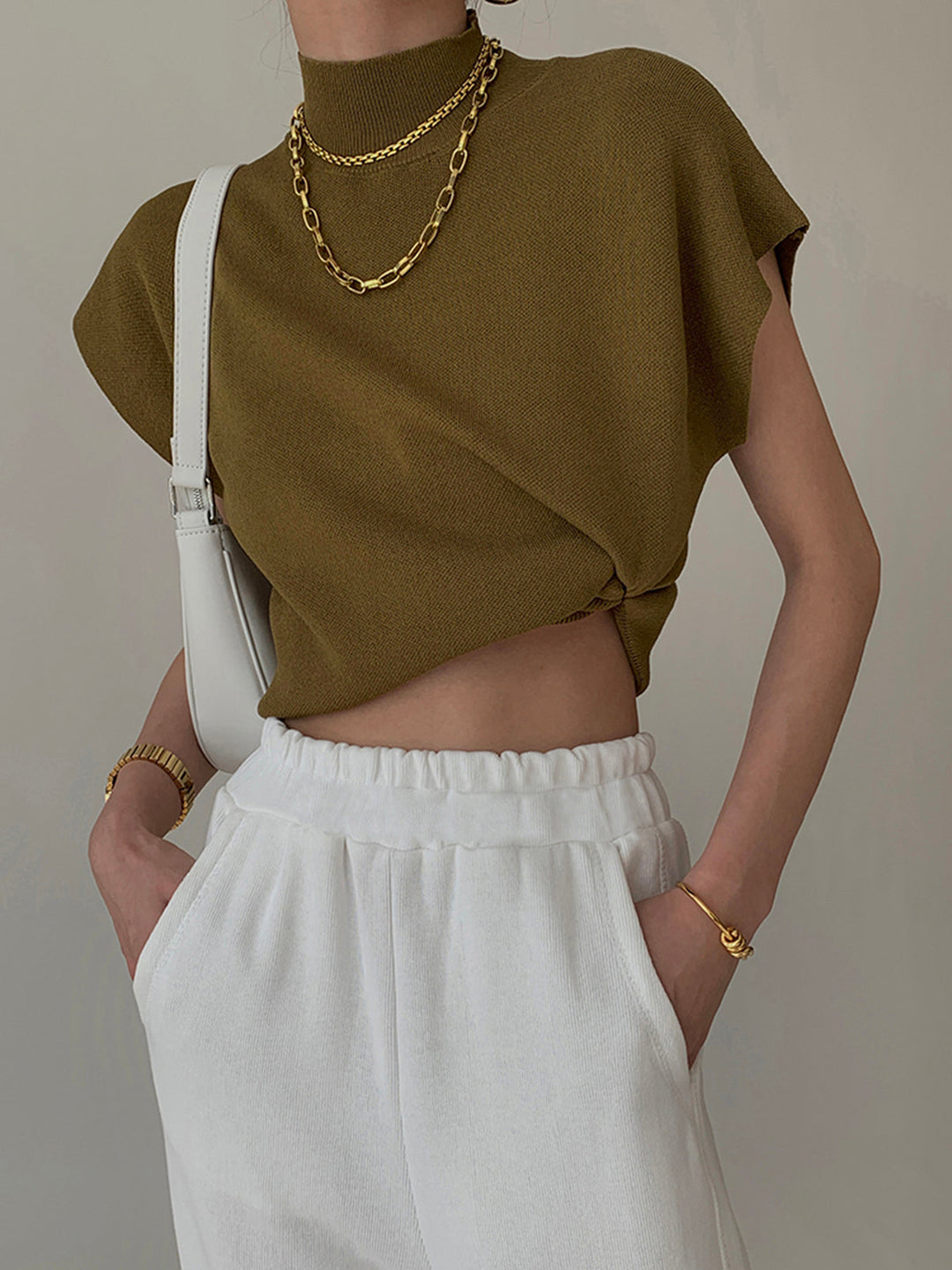 Levoire | Gilet En Tricot Élégant Beige