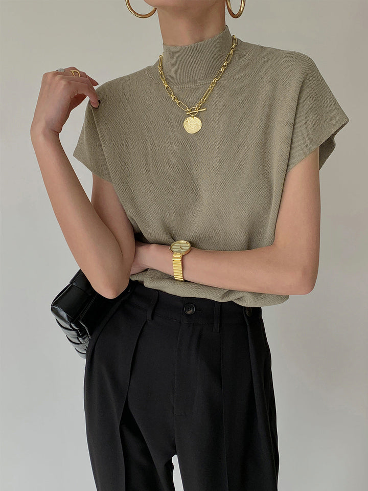 Levoire | Gilet En Tricot Élégant Khaki