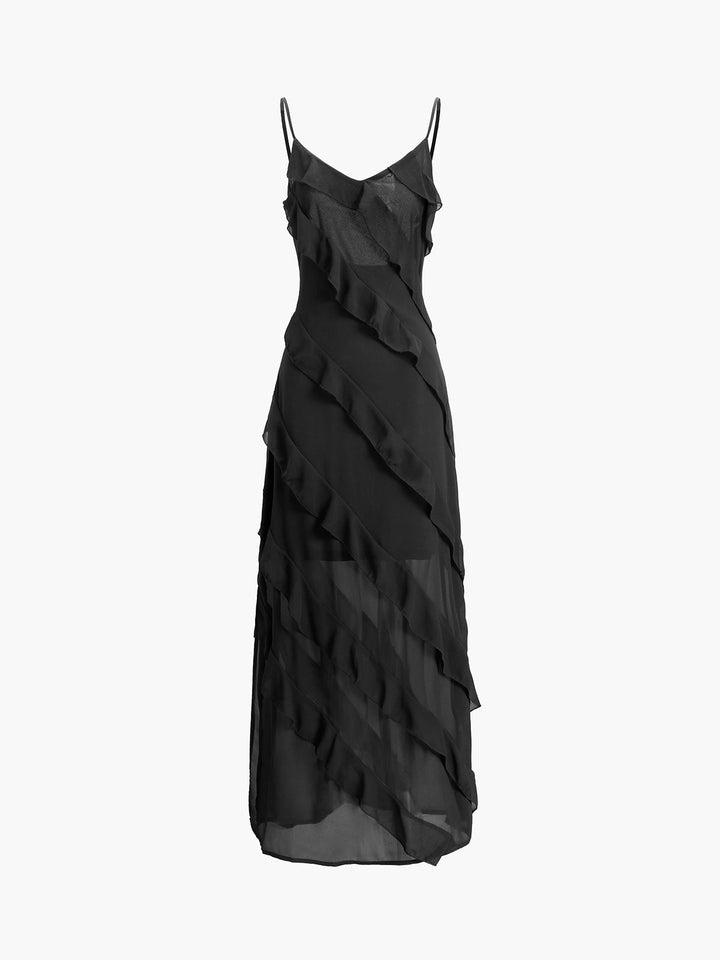 Levoire | Robe Longue Élégante Avec Volants