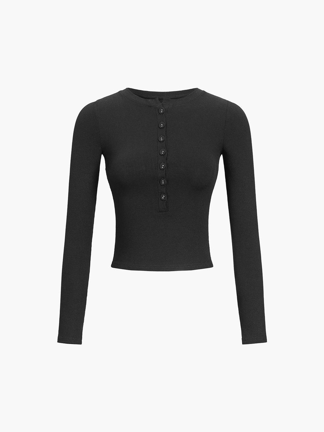 Levoire | Chemise À Manches Longues Avec Fermeture À Boutons Noir
