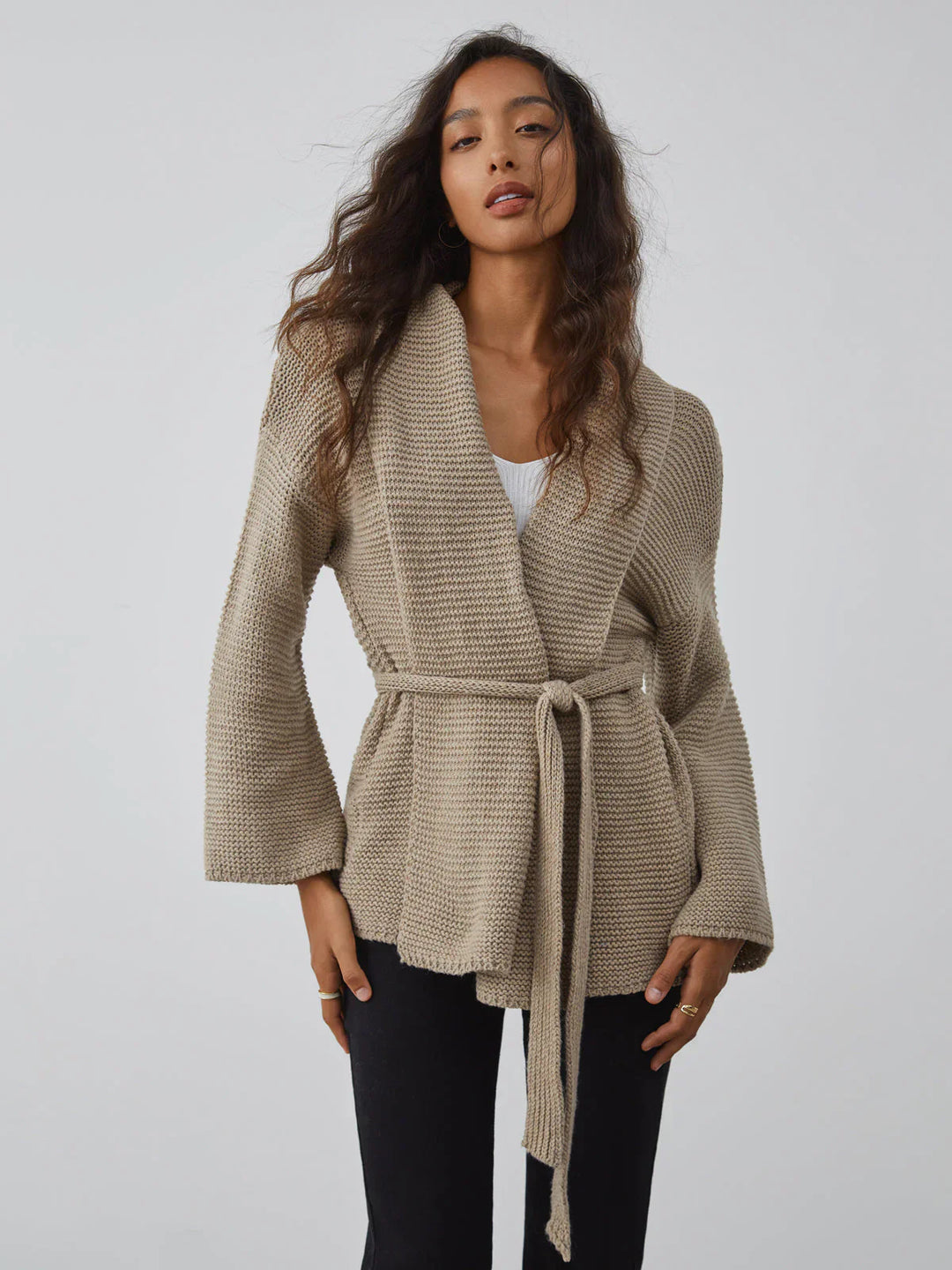 Levoire | Pull-Over Chic À Nouer Tricot Une taille