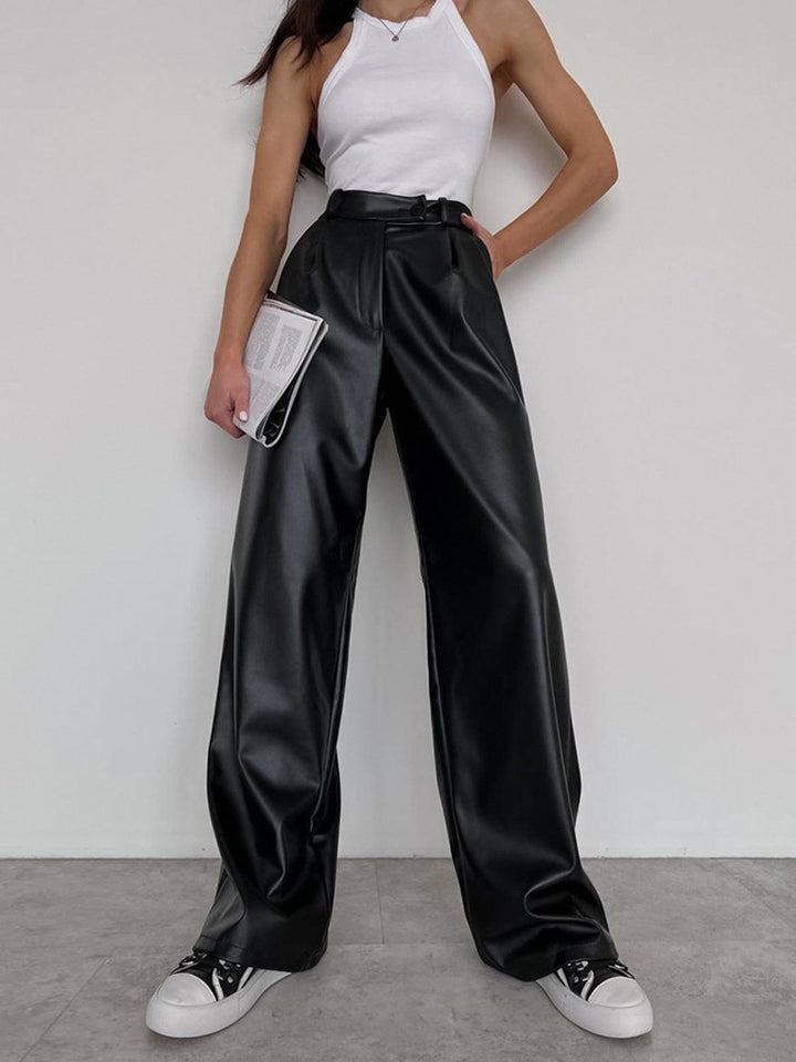 Levoire | Femmes Leggings En Simili Cuir Élégants Et Confortables Noir