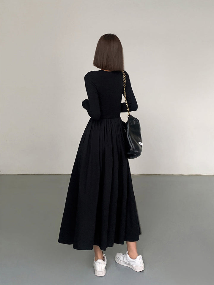 Levoire | Robe À Manches Longues Avec Poches Noir L