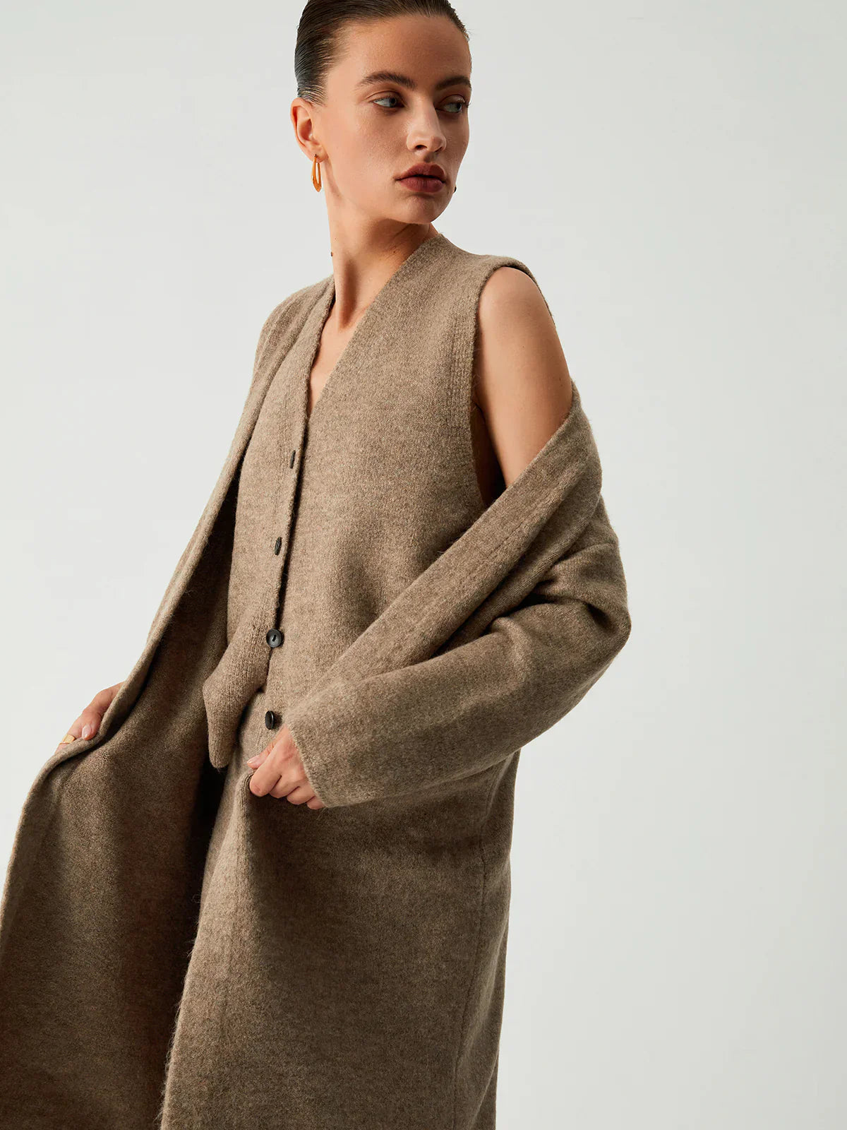 Levoire | Pull-Over À Capuche Long Ensemble Trois Pièces