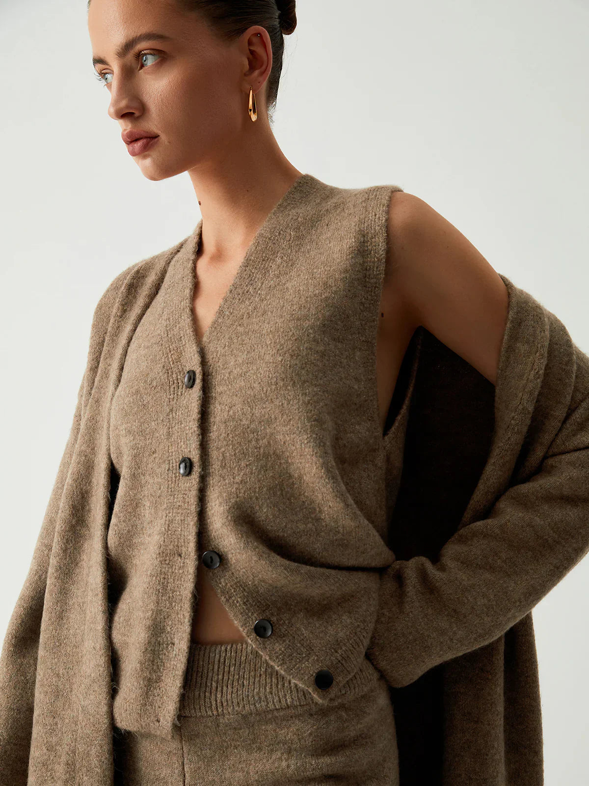 Levoire | Pull-Over À Capuche Long Ensemble Trois Pièces