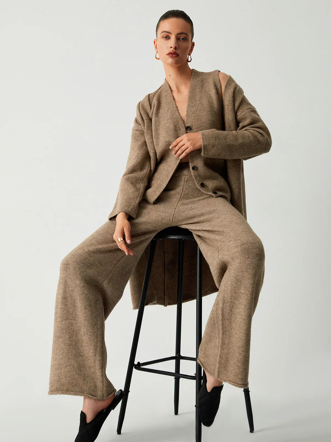 Levoire | Pull-Over À Capuche Long Ensemble Trois Pièces