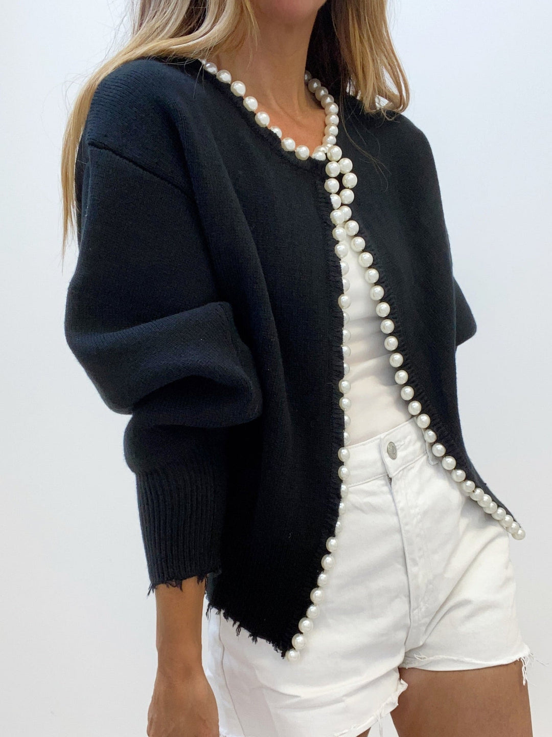 Levoire | Veste En Tricot Sans Boutons Avec Embellissements En Perles