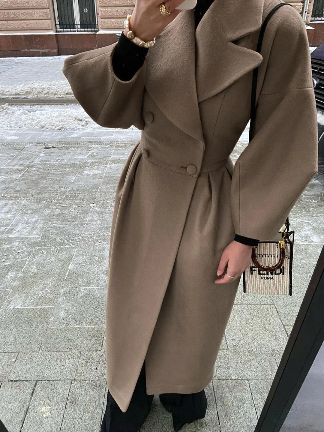 Levoire | Paris Manteau Trench Inversé Taupe