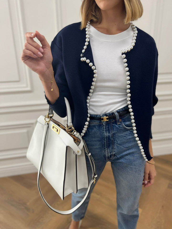 Levoire | Veste En Tricot Sans Boutons Avec Embellissements En Perles