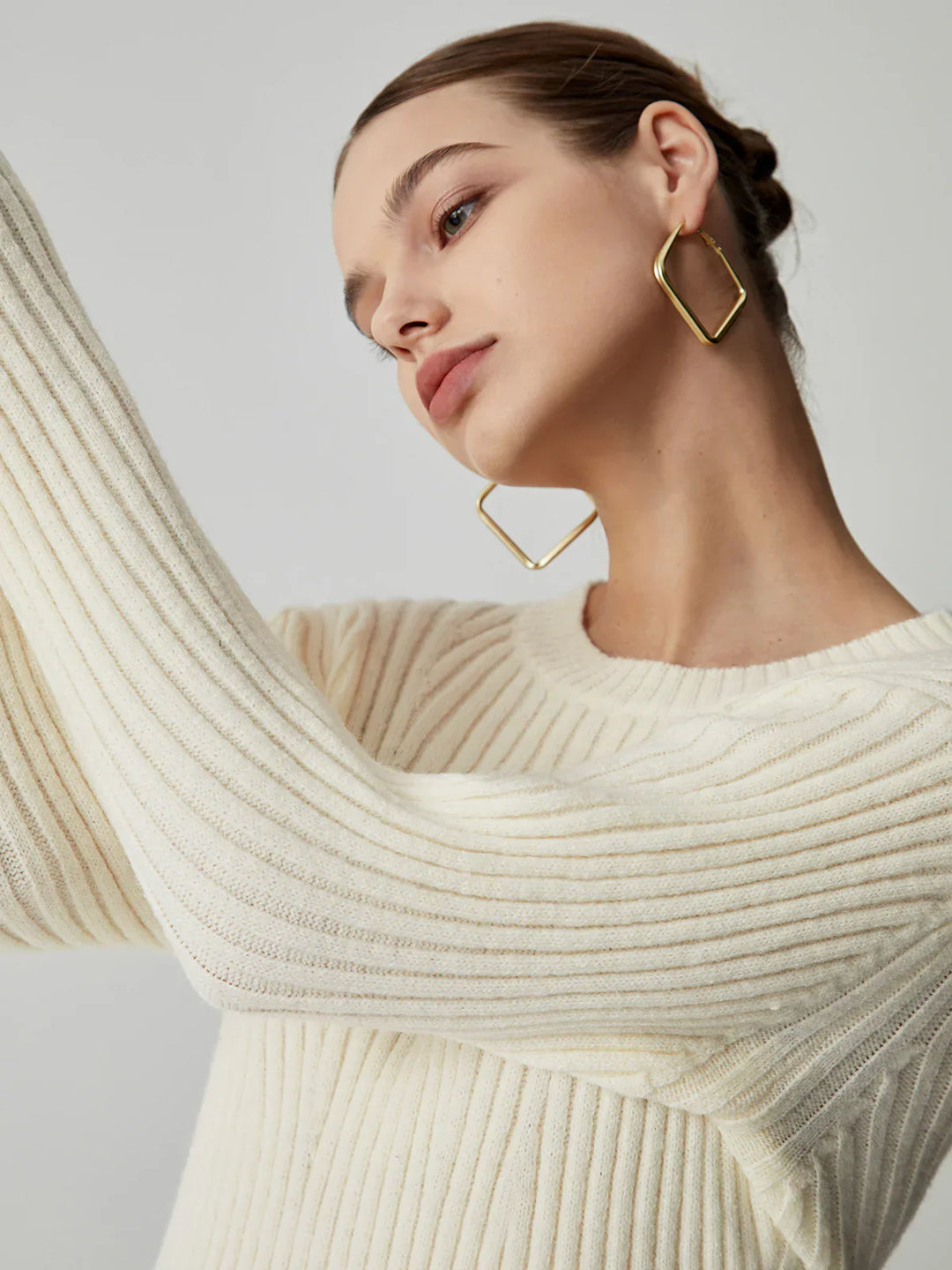 Levoire | Robe En Tricot À Manches Longues Courte