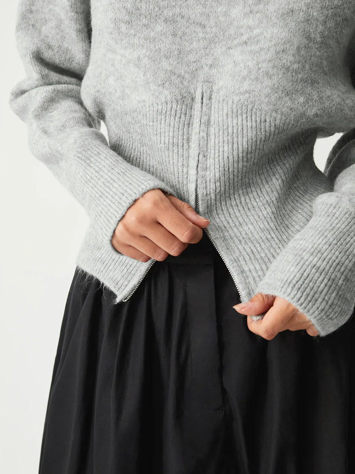 Levoire | Pull Fuzzy Élégant À Demi-Fermeture Éclair