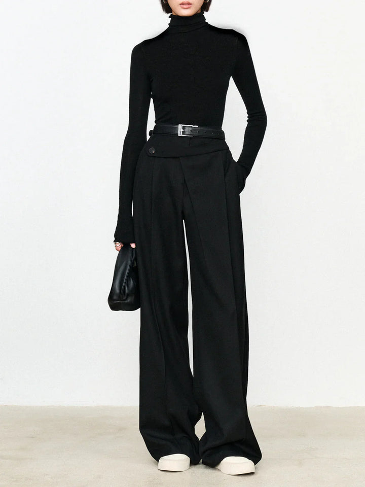 Levoire | Layer-Button Coupe Droite Robe Pantalon