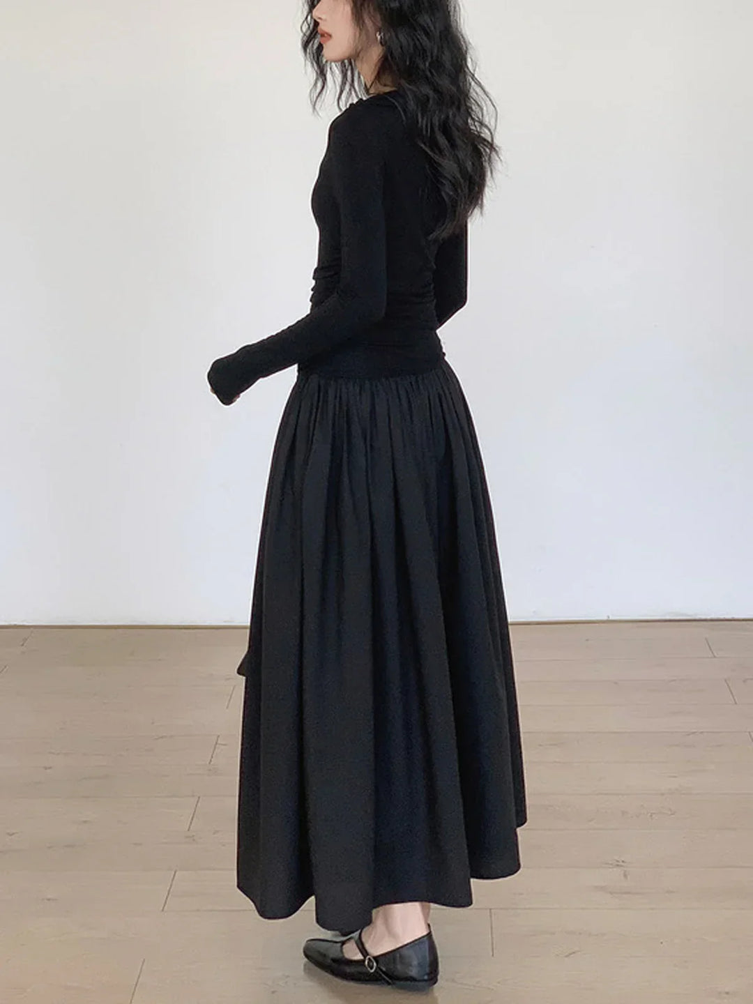 Levoire | Robe Midi À Manches Longues En Tricot Patchwork
