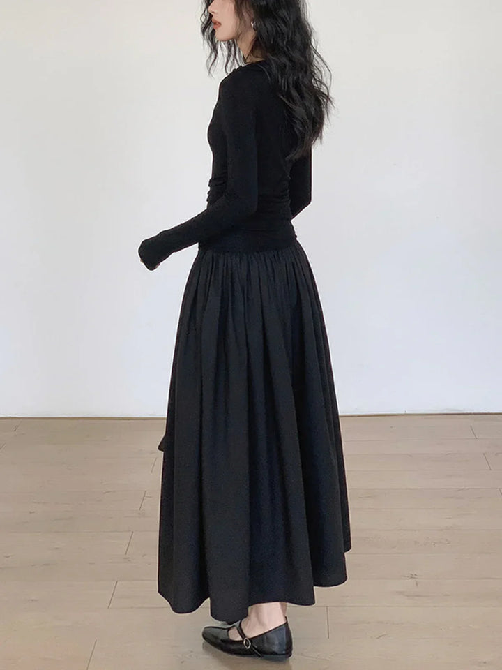 Levoire | Robe Midi À Manches Longues En Tricot Patchwork