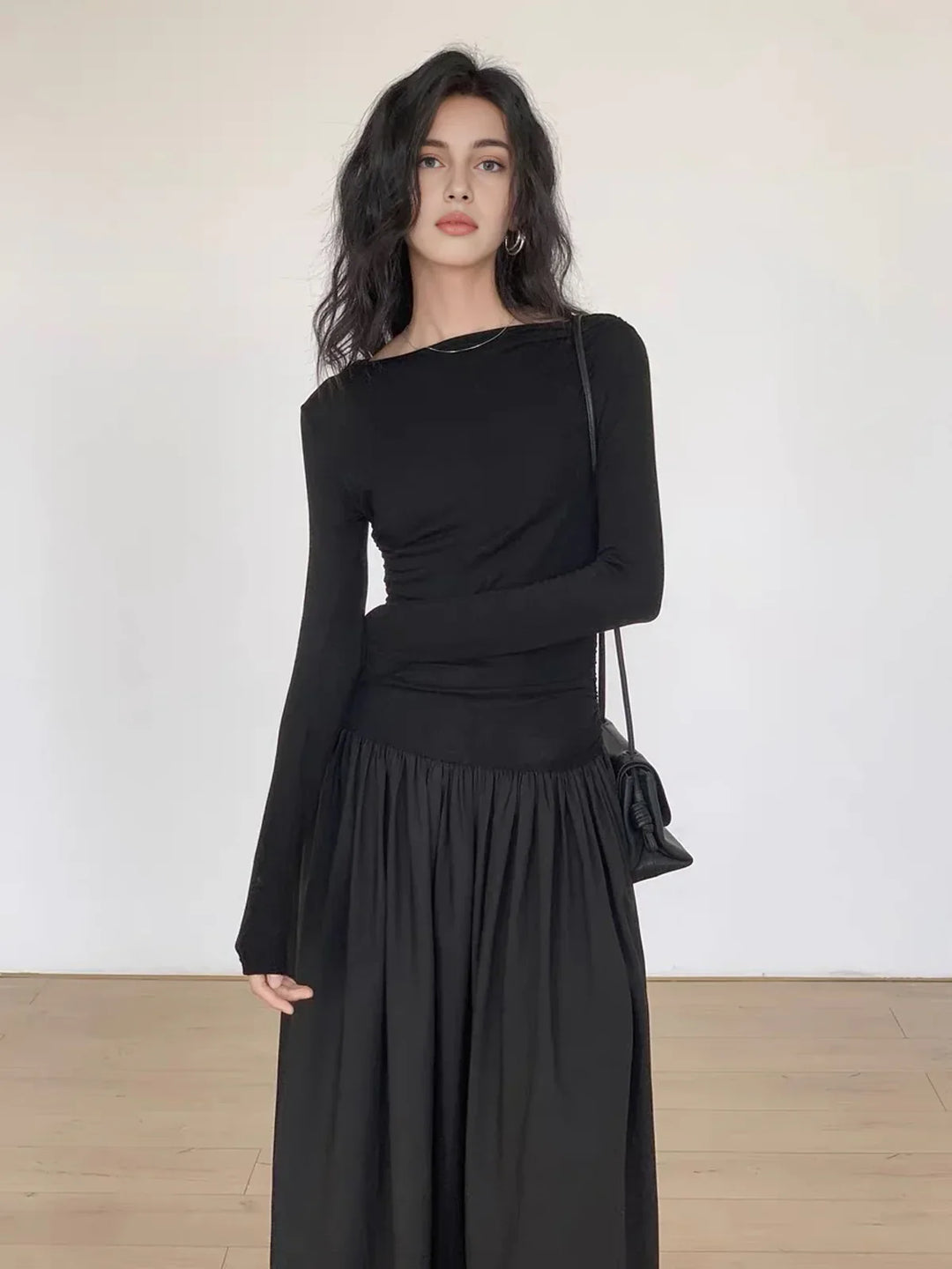 Levoire | Robe Midi À Manches Longues En Tricot Patchwork