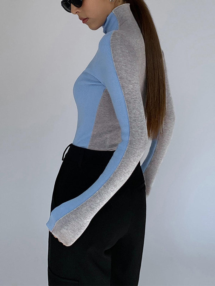 Levoire | Haut En Tricot À Manches Longues Bicolore Pour Femmes