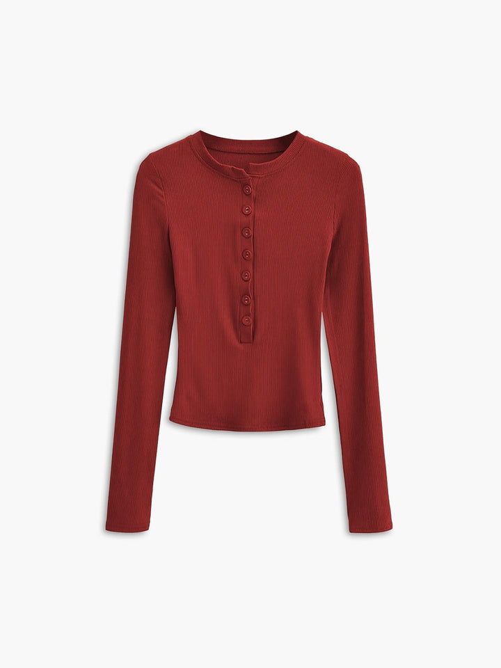 Levoire | Chemise À Manches Longues Avec Fermeture À Boutons Rot