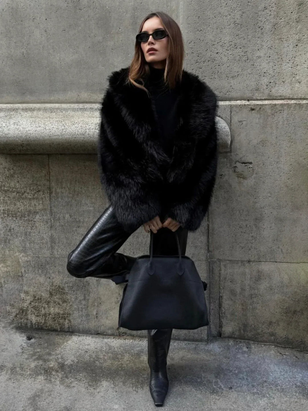 Levoire | Manteau En Fausse Fourrure À Col