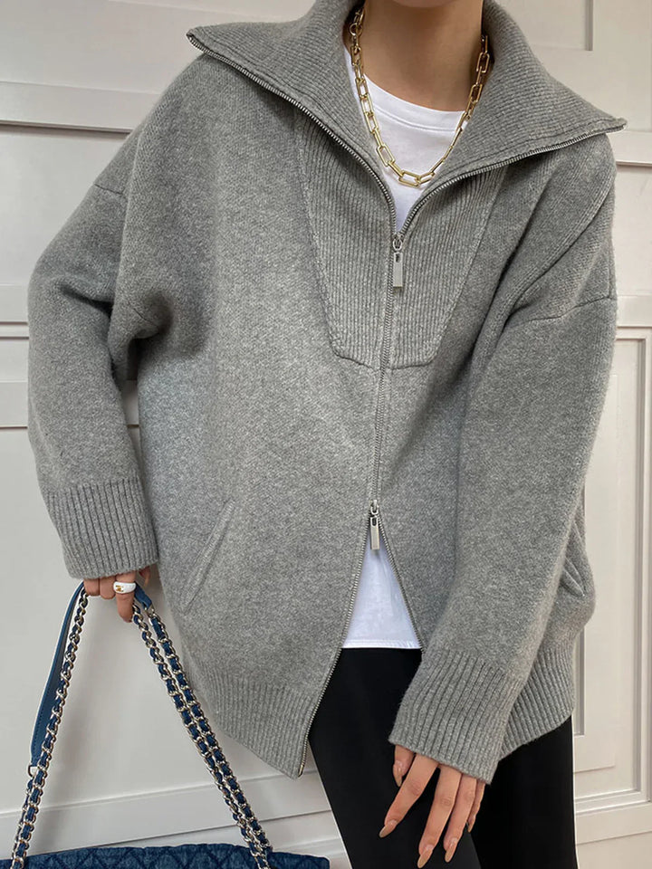 Levoire | Cardigan À Col Ouvert Gris Taille libre