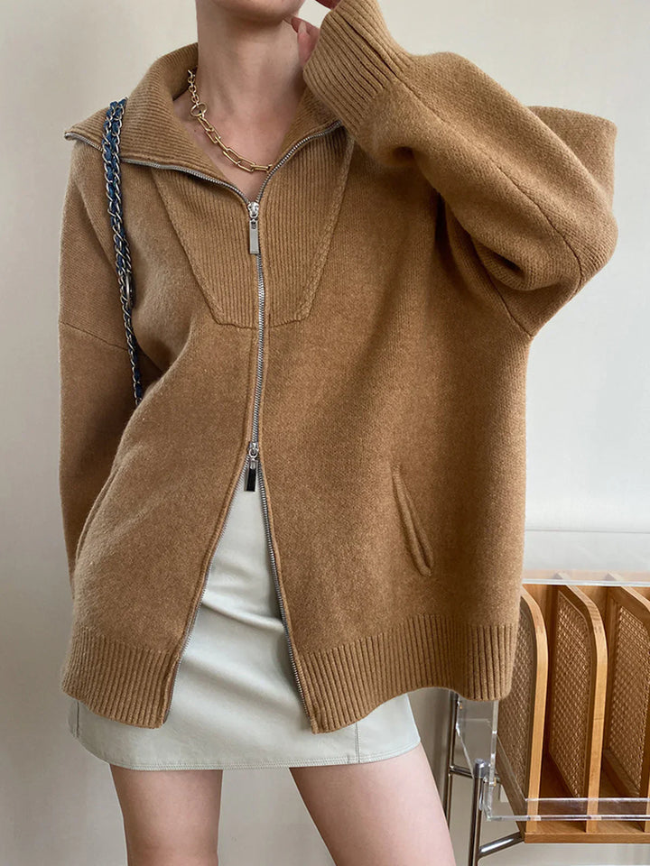 Levoire | Cardigan À Col Ouvert Chameau Taille libre