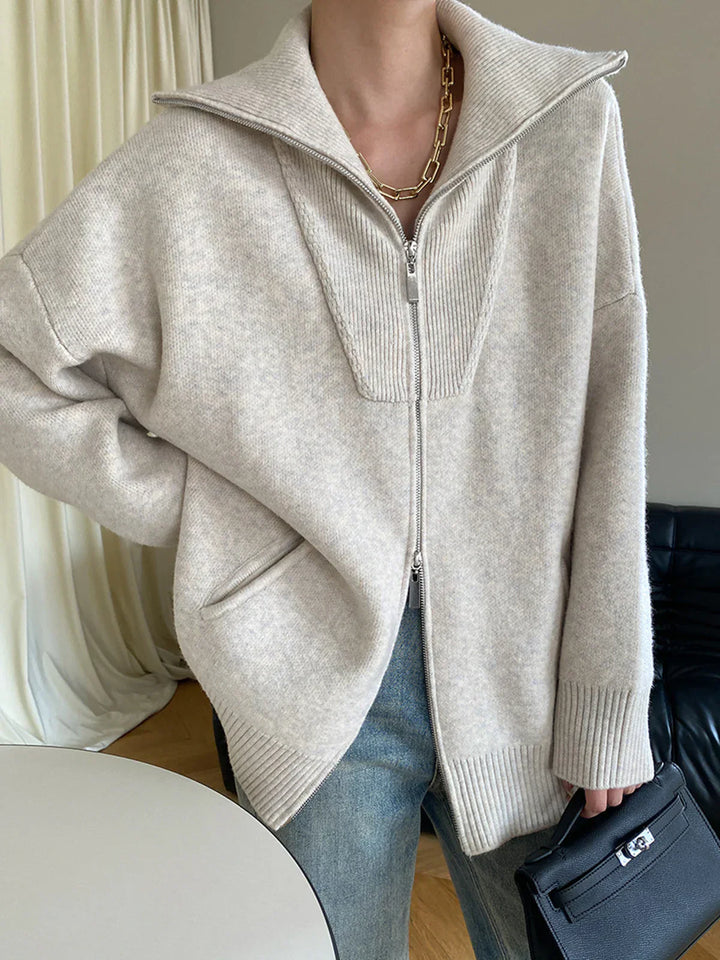 Levoire | Cardigan À Col Ouvert Beige Taille libre