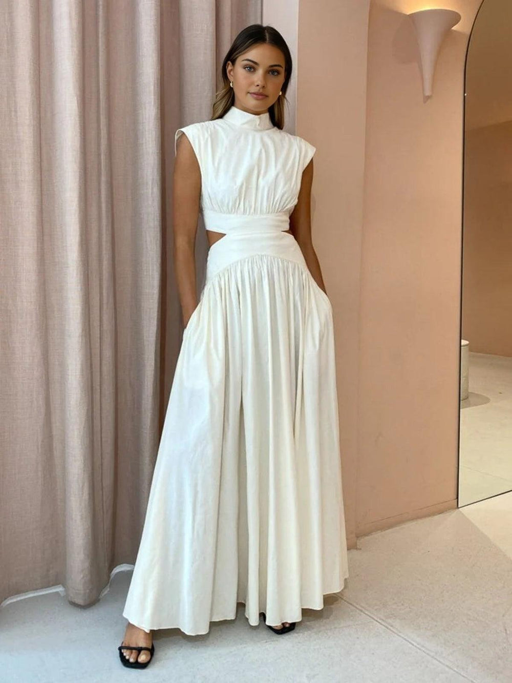 Levoire | Robe Maxi Avec Décolleté À La Taille Pour Femmes