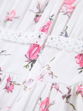 Levoire | Robe Fleurs Courte Avec Décolleté En V